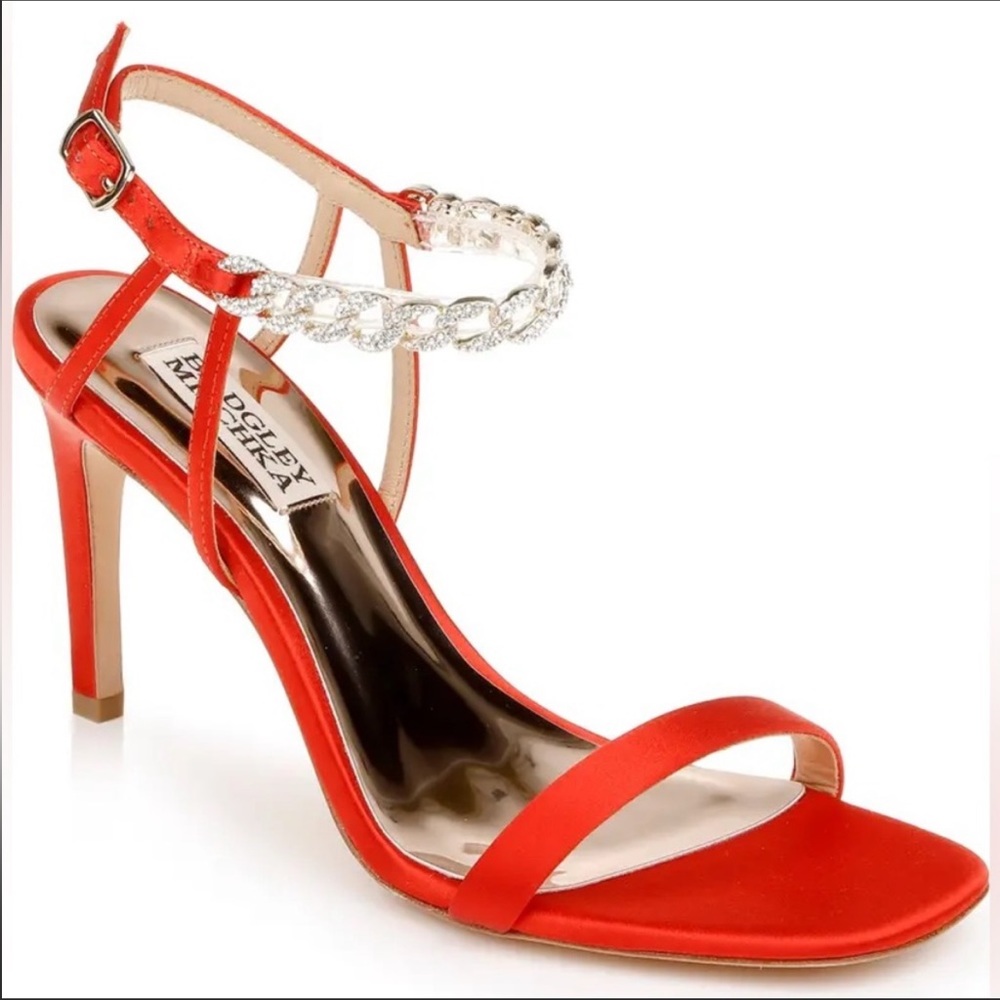 Badgley Mischka collection kai red ankle strap sandal